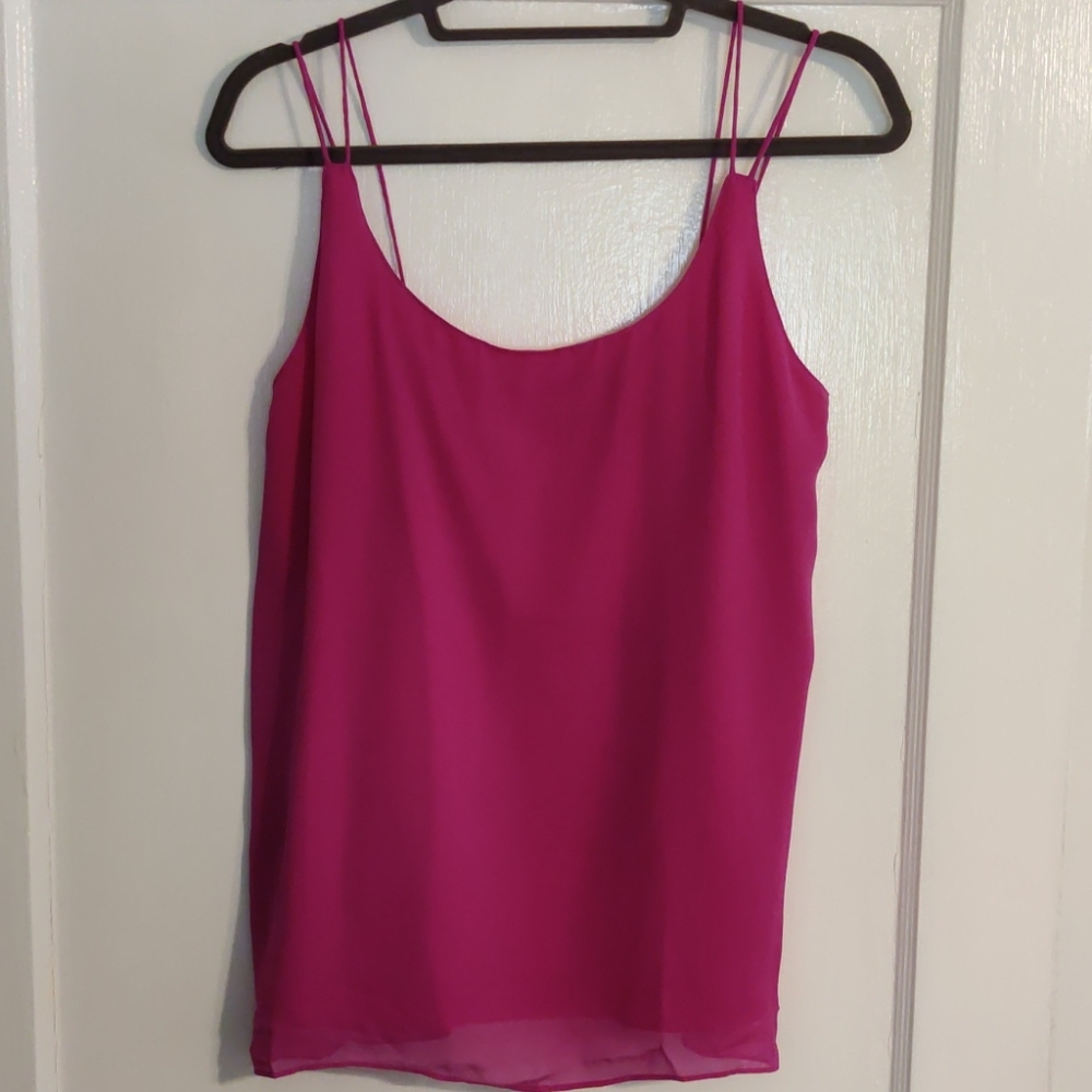 Women's fuschia spaghetti strap blouse